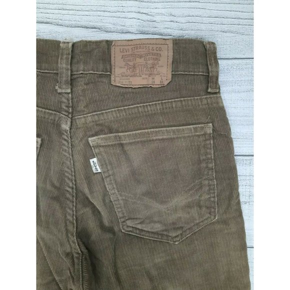 80s Levi’s Saddleman Boot Jeans Brown Corduroy 28x33  716-1529 meas. 27x31 - Picture 8 of 9